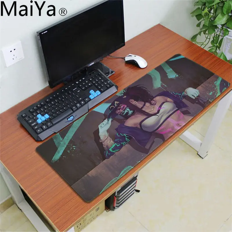 MaiYa в запасенном KDA Akali Удобная мышка коврик игровой резиновый коврик для компьютерной мыши мышь прочный коврик для мыши на стол