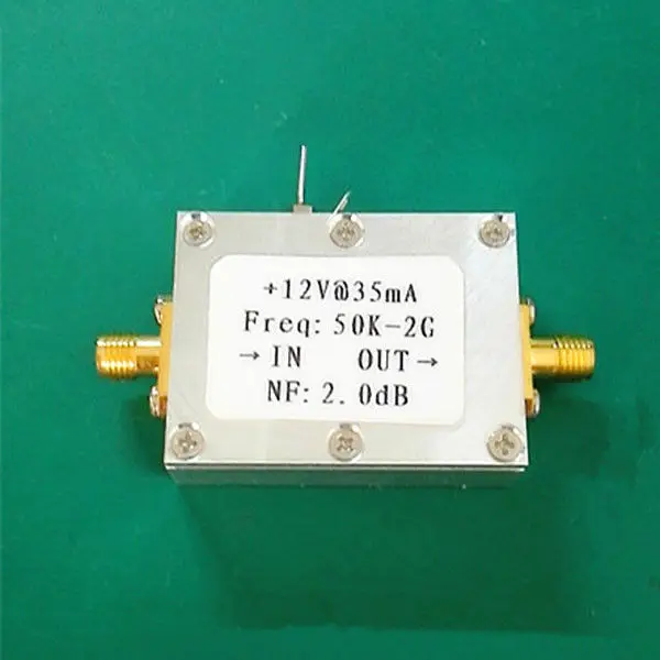 50 K 2000 MHz LNA РЧ усилитель 31 дБ 0 5 г низкий уровень шума с высоким коэффициентом