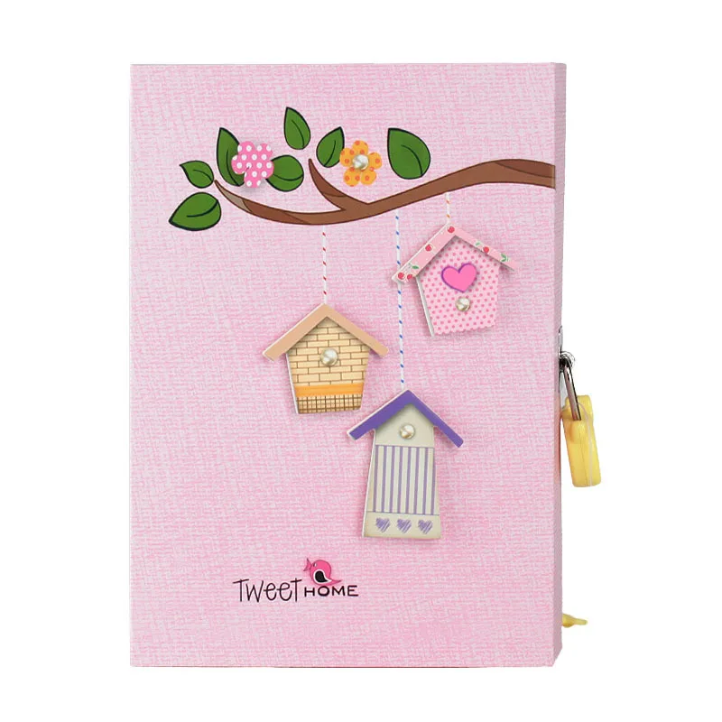 

Дневник для девочек Love Heart с замком, красивая домашняя записная книжка для девочек, ежедневная заметка с красочной внутренней страницей