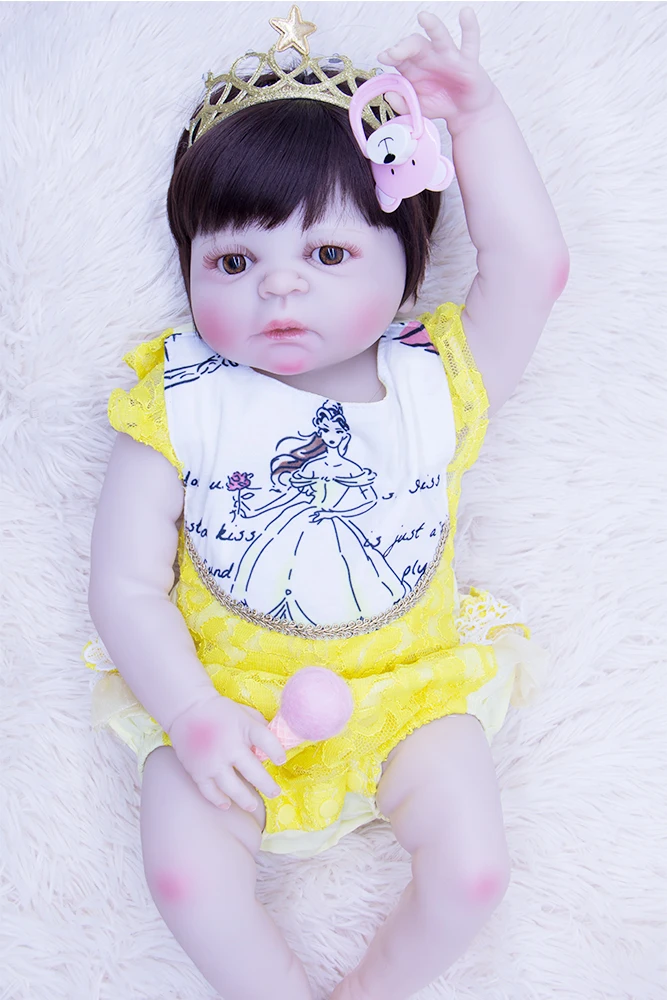 Полностью силиконовые куклы Новорожденные 23 дюйма для девочек Playmates