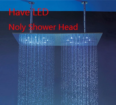 have led showerhead Сенсорный Интеллектуальный душевой набор с цифровым дисплеем, душевая головка, светодиодный двойной душ с дождевой насадкой, 30*60 см, термостат, смеситель для ванны - Цвет: have led showerhead