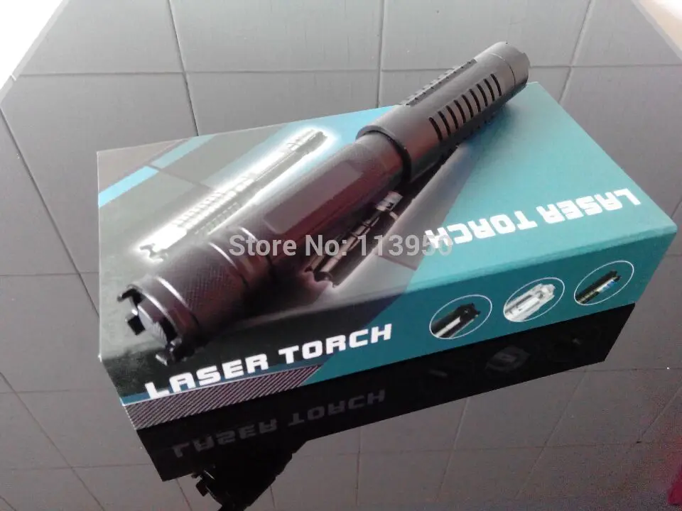 NEW!high power blue Laser Pointers 50000mw 450nm with 5pcs head adjustable light cigarettes and match free shipping |