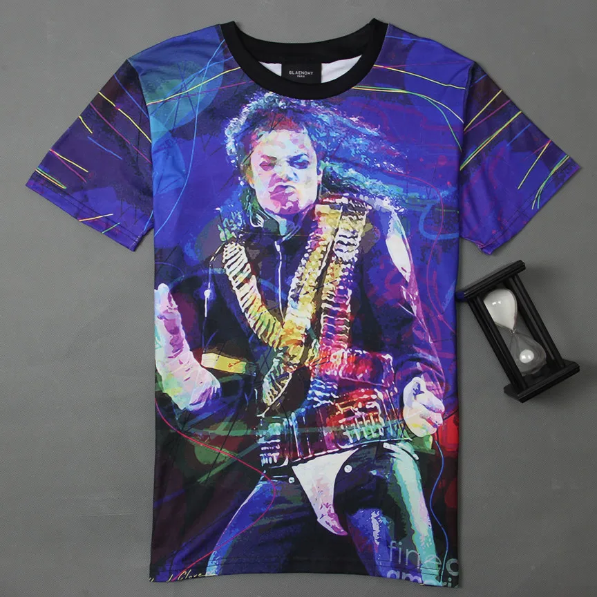 2016 редкий MJ Майкл Джексон в памяти хлопок 100% панк принт персонажа короткие