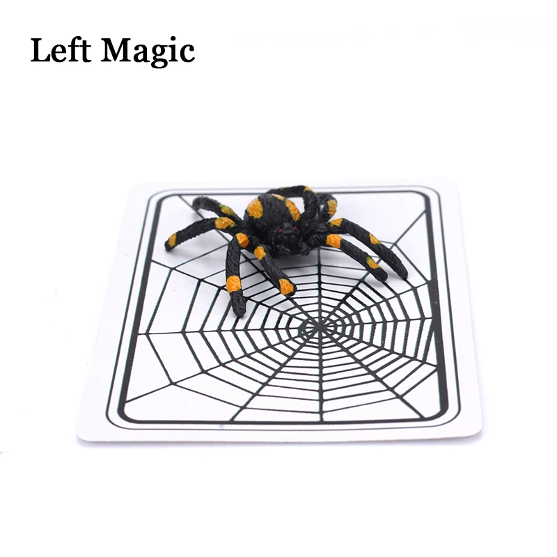 

Spider And Net Magic Trick The Web Cards Toys Magician Gimmick Illusion Closed-Up Magia Props Halloween Gift East To Do