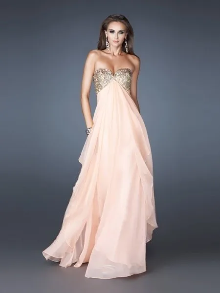 Unique 2015 Lovely A-line Sweetheart Chiffon Sweet Beading Neckline Formal Evening dress | Свадьбы и торжества