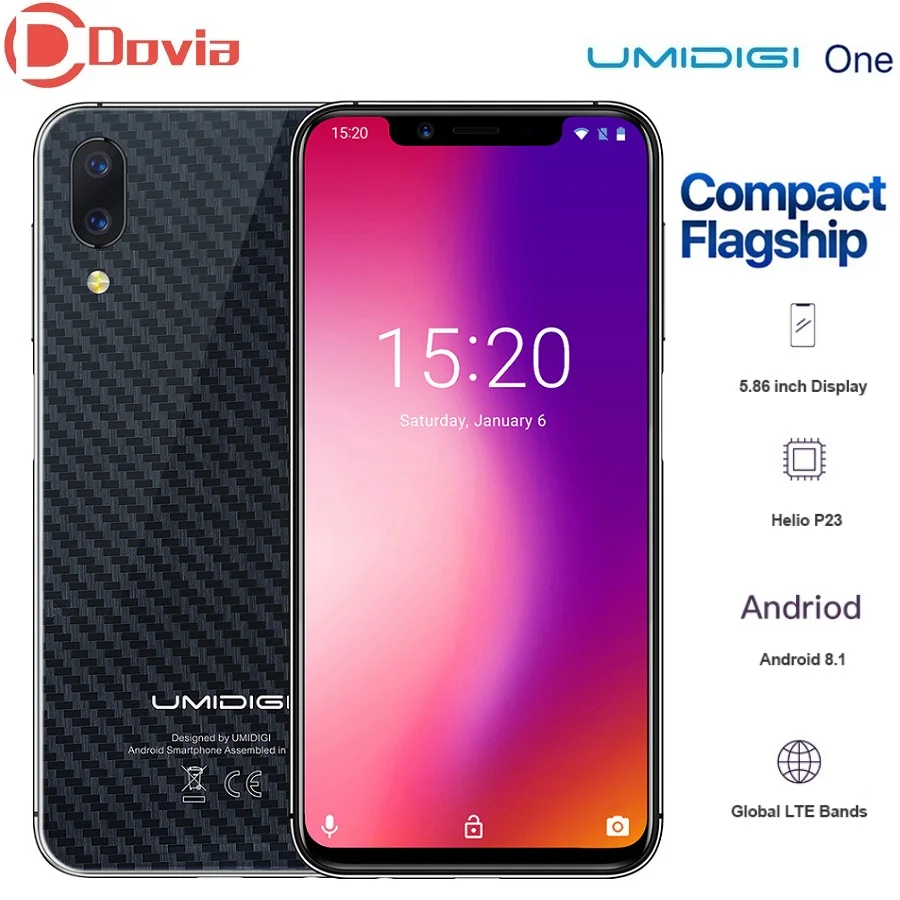 UMIDIGI One 4 г смартфон 5 86 дюймов Android 8 1 MTK6763 Octa Core ГБ оперативная память 32 Встроенная