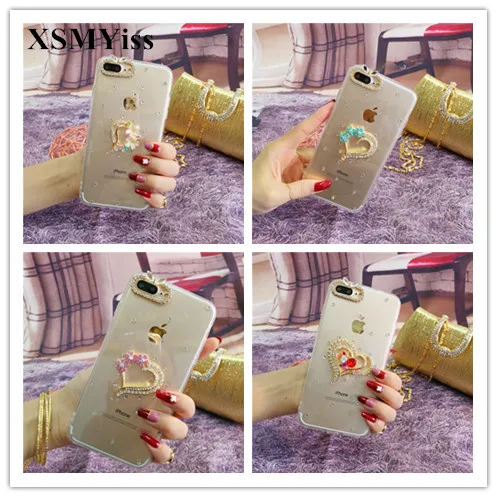 

For iphone 11 12 13 Pro Max X XS MAX XR Luxury Bling Rhinestone Diamond Love Heart Phone Case For Iphone 5S 6 6S 7 8 Plus Case