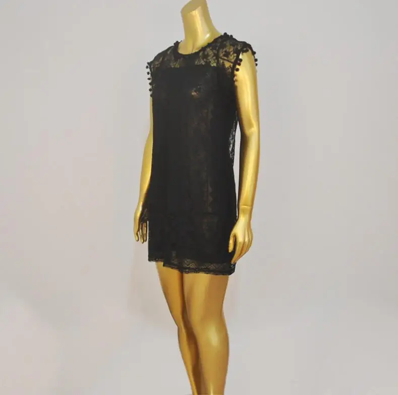 Женские Новые платья черные белые двухцветные летние кружевные топы свободные