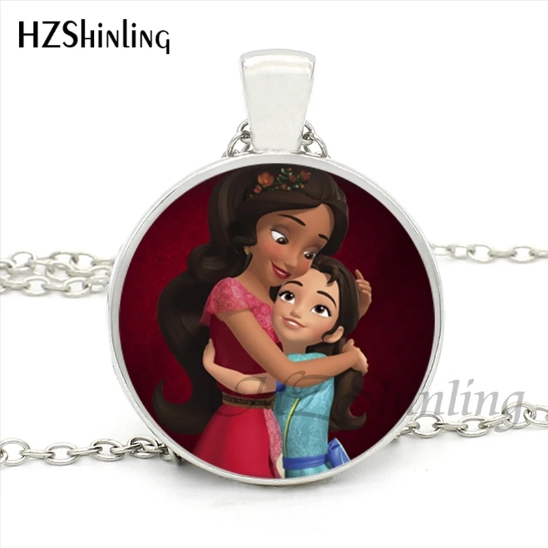 HZ1-ожерелье Elena of Avalor, художественное латам, ожерелье принцессы Елены, стеклянное круглое ожерелье s для девочек и женщин, мини-001