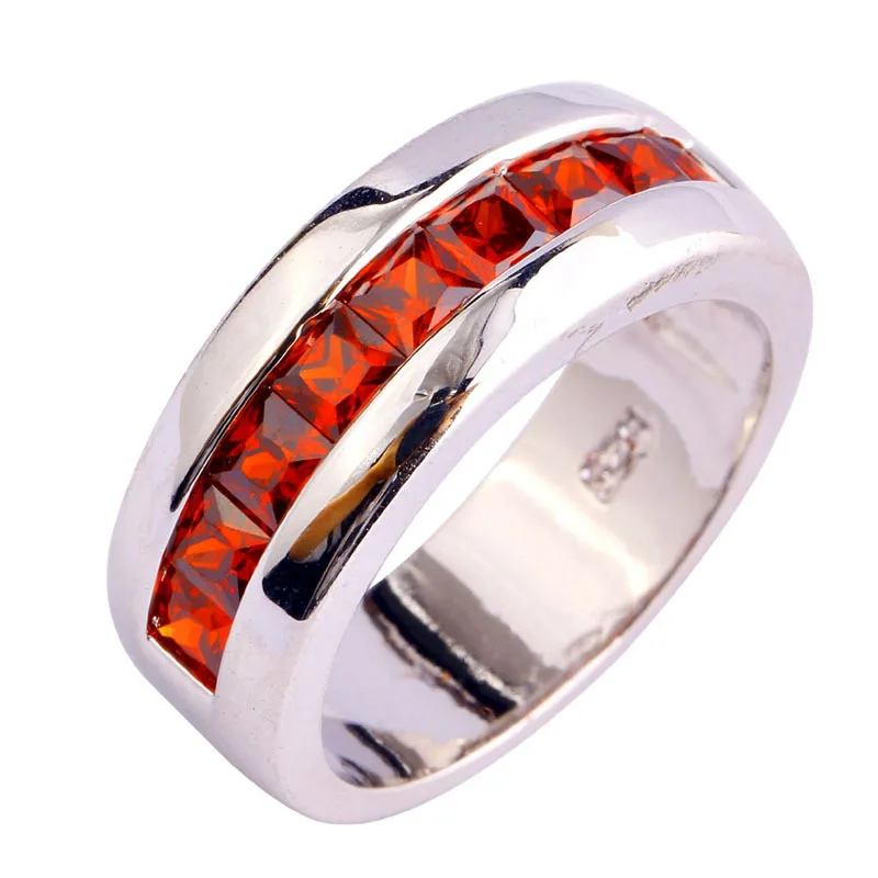 Кольца yESiDO 925 гранат ряд инкрустация женщины мужчины Anillos де Joyas де-плата размер 7 8