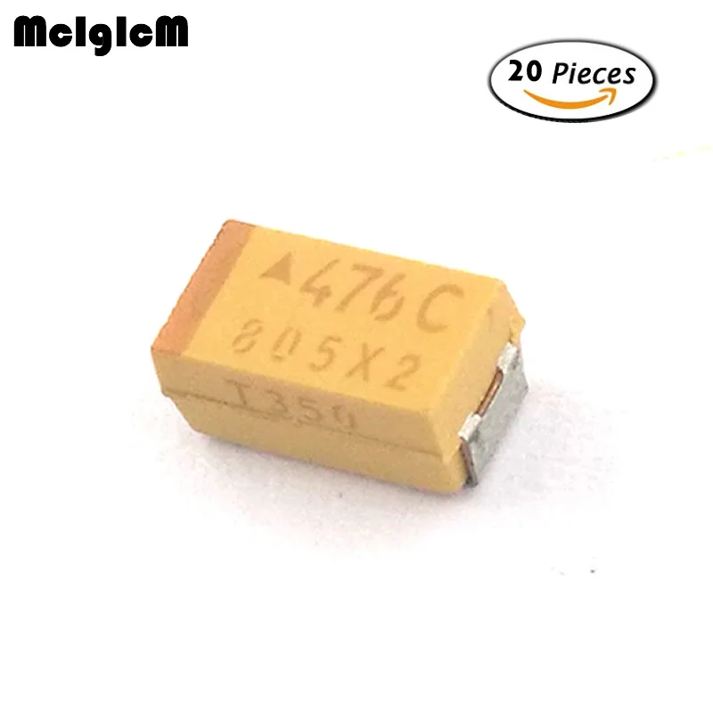 Танталовый конденсатор MCIGICM 20 шт. C 6032 47 мкФ 16V SMD|Конденсаторы| |