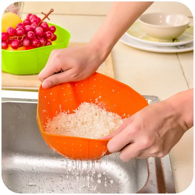 WALFOS Пищевая силиконовая кухонная сливная корзина для риса мытья овощей дуршлаг
