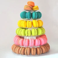 6 tier round multi function macaron tower display cake cupcake stand pvc tray rack for wedding birthday party wholesale