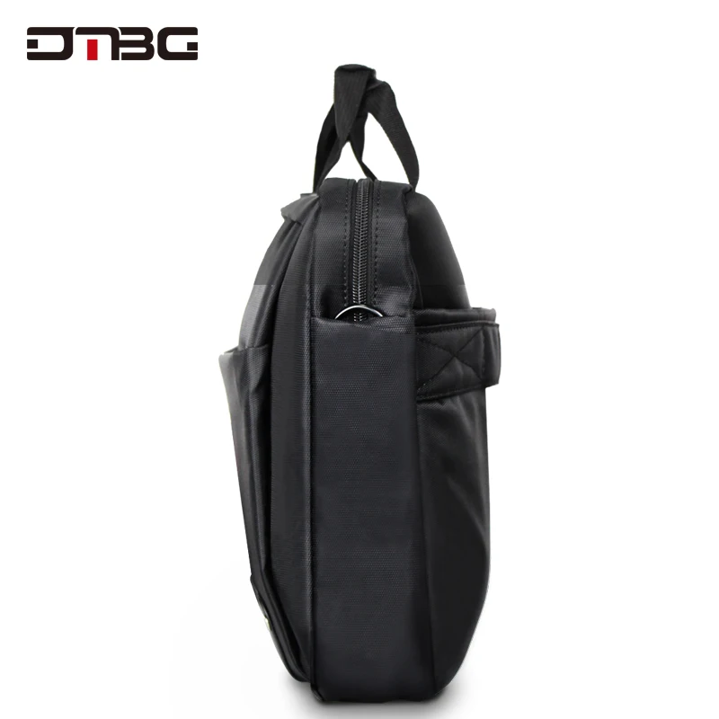 DTBG Men Nylon Briefcase Travel Briefcase Messenger Shoulder Tote Black Handbag 14 Inches Casual Business Laptop Briefcase