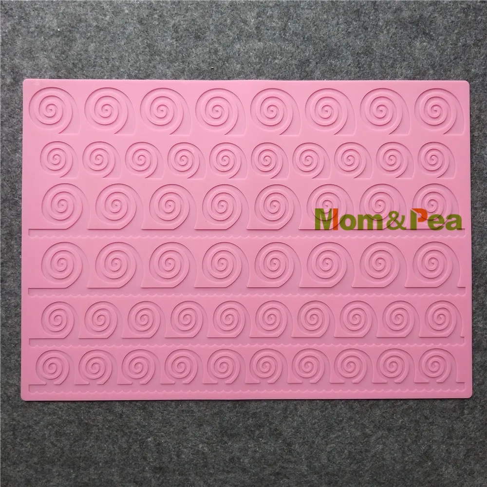 Mom&ampPea GX251 Spiral Loops Silicone Lace Mold Cake Decoration Fondant 3D Food Grade Mould | Дом и сад