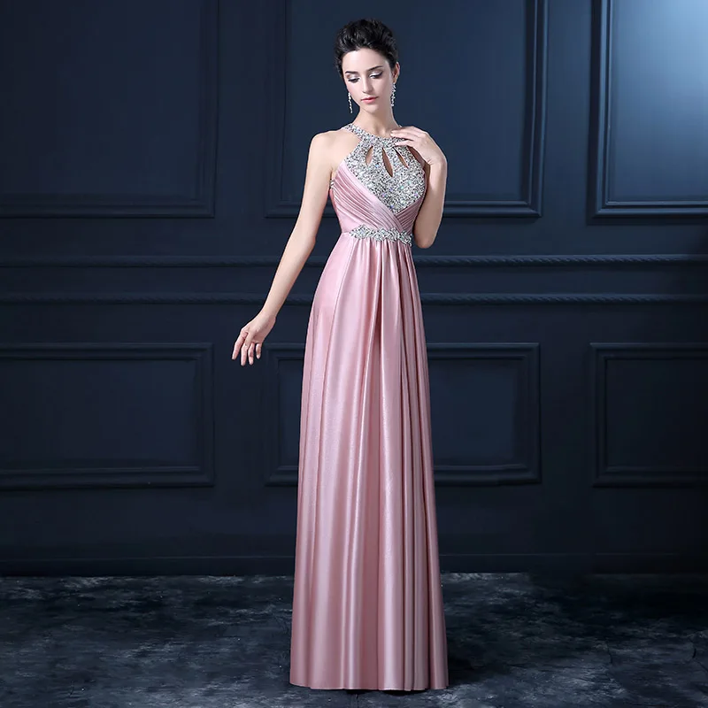 ALIMIDA длинное Атласное Вечернее платье 2020 Бисероплетение платья для выпускного