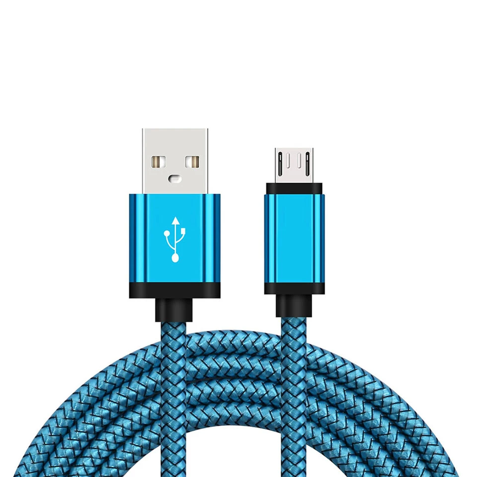 Blue 3 фута 6FT Micro USB кабель для синхронизации и быстрой зарядки для Xiaomi Redmi Note 5 4X4 Pro 5A 4A 3S Plus 3X 2A, Y1 Moto X/E4/E4 Plus/E5 Plus - Цвет: Blue