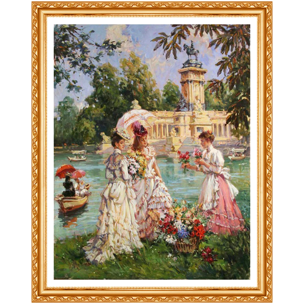 DIY Алмазная вышивка пейзаж узор алмазная живопись наборы вышивки крестом круглые