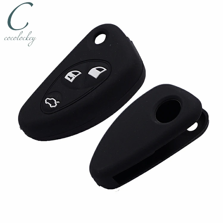 

Cocolockey Silicone KEY Cover Fit for Alfa Romeo 147 156 166 GT JTD TS Flip Folding Remote Repair 3Buttons Interior Accessories