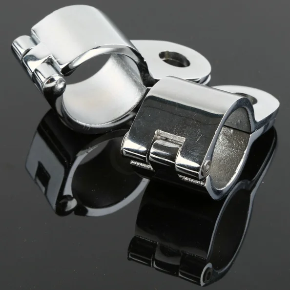 Универсальная Хромированная передняя левая и правая подставка для ног мотоцикла