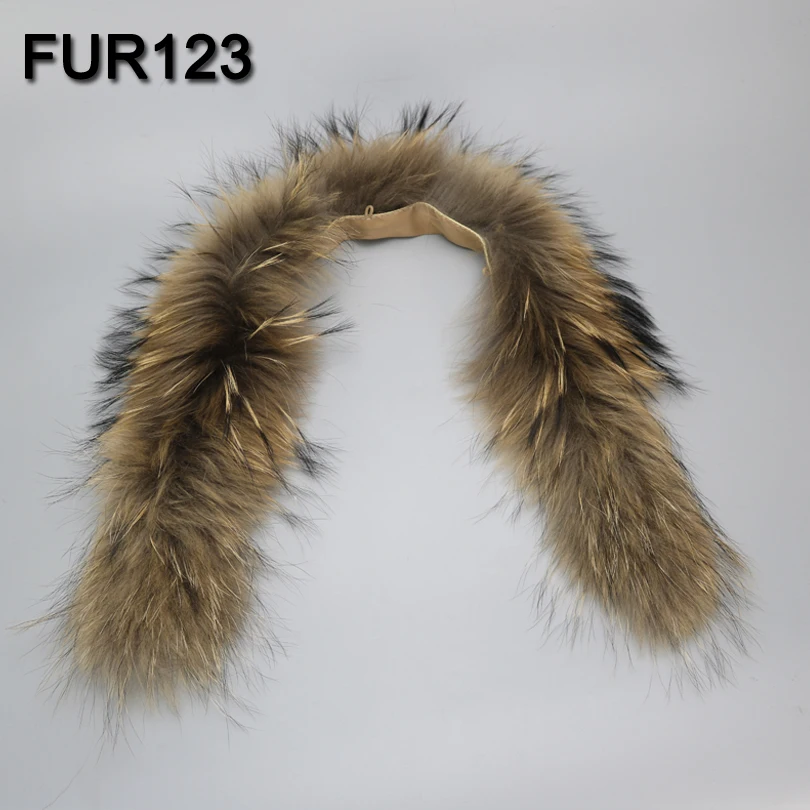MPPM натуральный мех енота шарф для женщин воротник с кнопкой 70 см длина женский