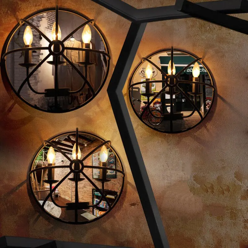 

American Industrial Retro Bedside Wall Lamp Creative Clubhouse Restaurant Aisle Corridor Bar Light Free Shipping