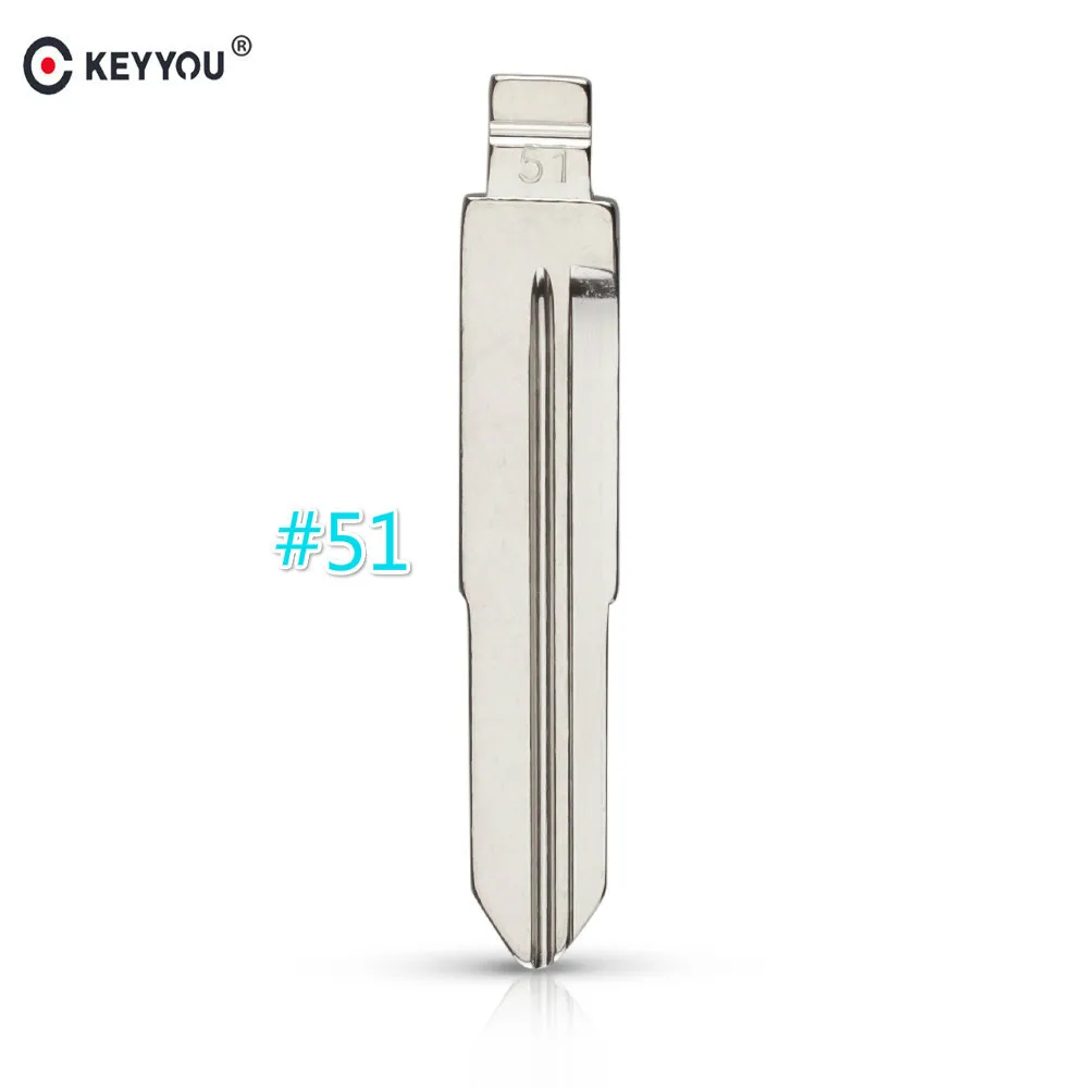 KEYYOU 10 шт./лот NO.51 металлическая заготовка необработанный складной ключ KD VVDI с