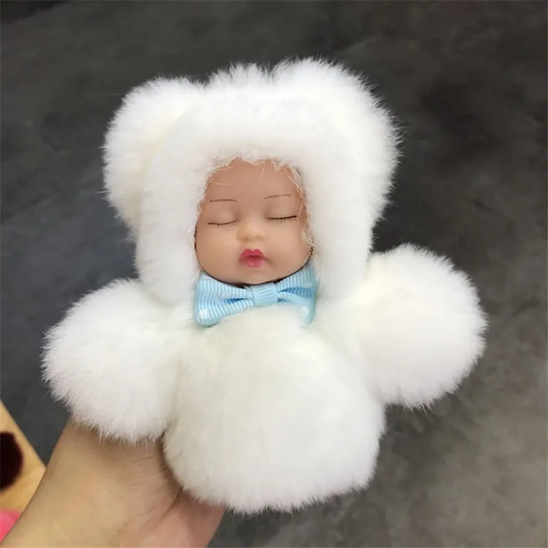 Модный брелок из натурального кроличьего меха Рекс настоящий кролик кулон