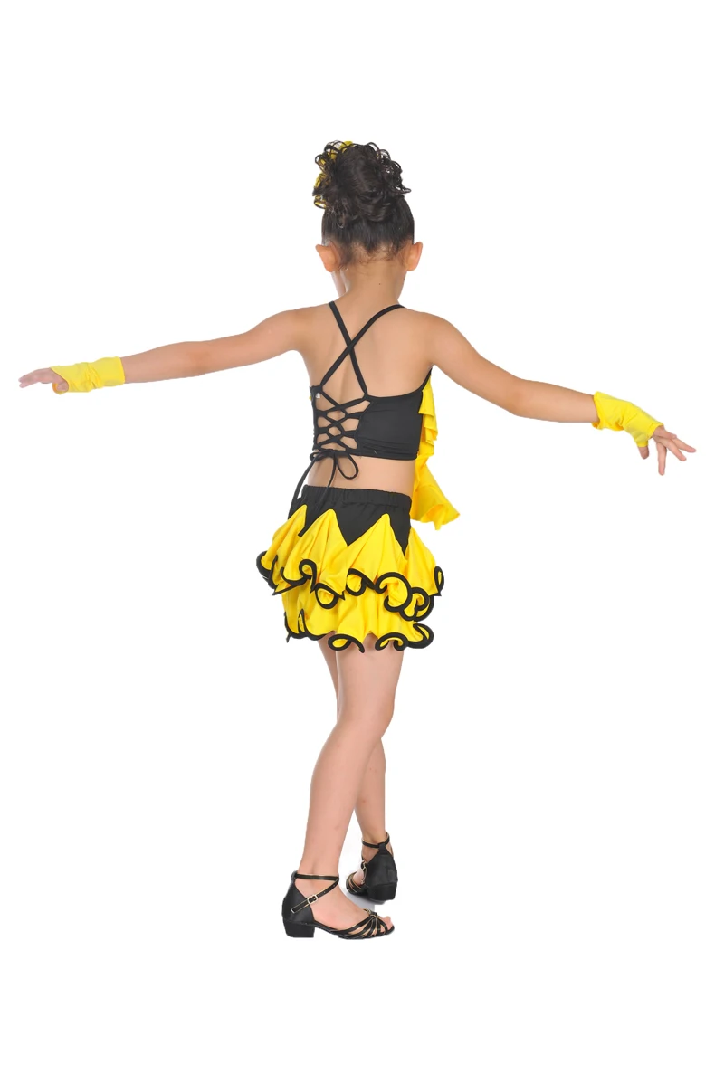 Новинка детское платье для латинских танцев балетное девочек танцевальная