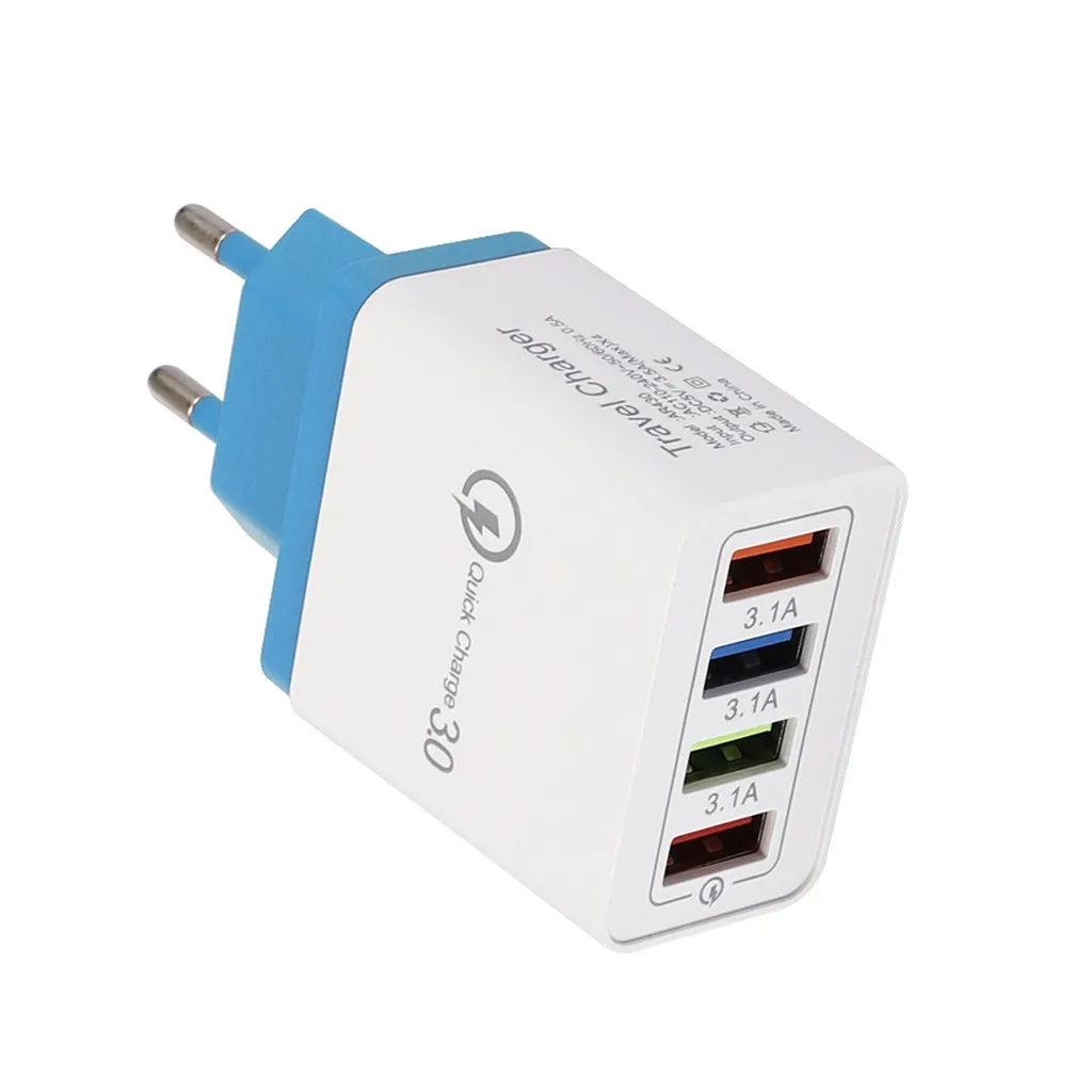 5V/3.5A 4 порта Быстрая быстрая зарядка QC 3 0 usb хаб настенное зарядное устройство 3.5A