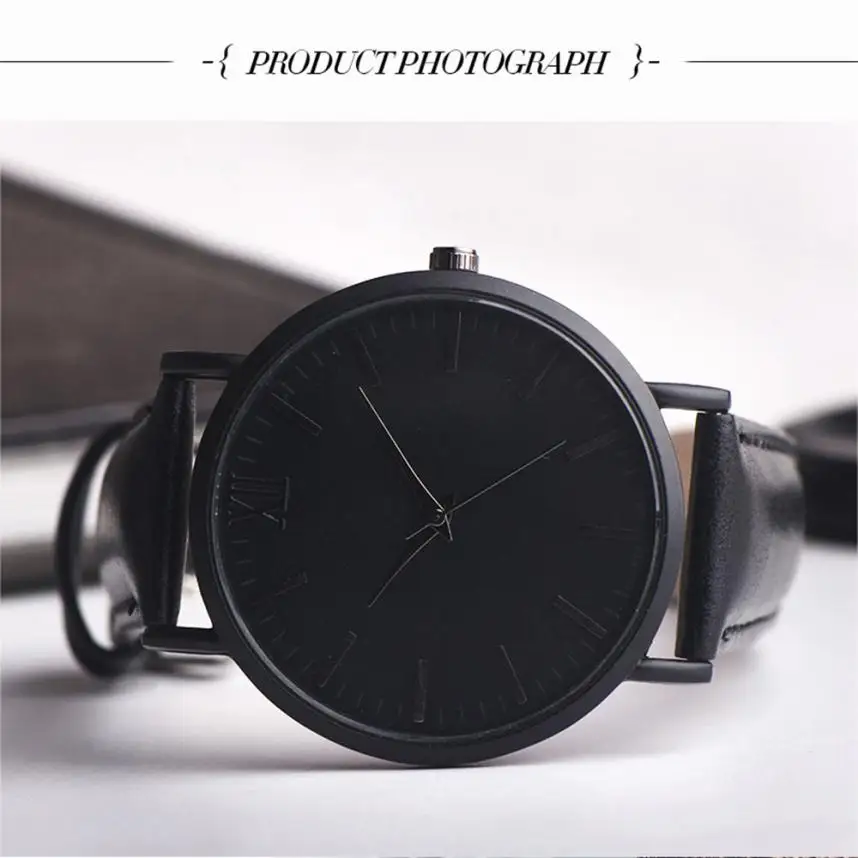 

Reloj 2018 Fashion Minimalist Dial Quartz Men Watch Leather Sport watches High Quality Clock Wristwatch Relogio Masculino #C