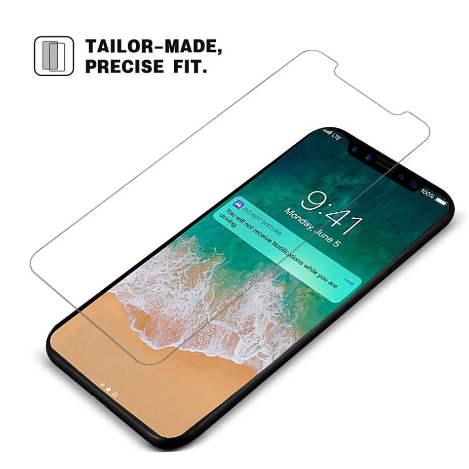 100 шт для телефона X XR Xs Max Закаленное стекло протектор экрана 9H 2.5D анти осколочная