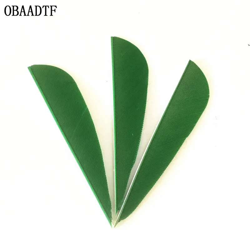 50 шт. 3 дюйма капли воды Турция перо цвет зеленый высокое качество настоящие перья