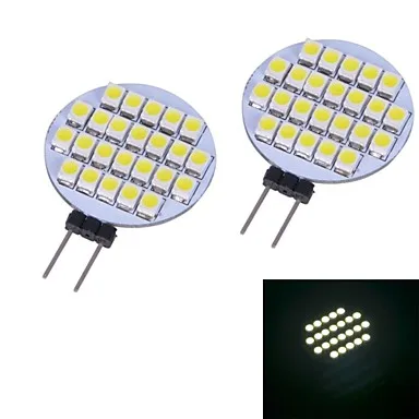 4 X HRSOD G4 W 24 SMD 3528 144 LM теплый белый/холодный белый двухконтактный свет DC 12 V