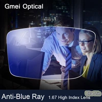 anti blue ray lens 1 67 high index ultrathin myopia prescription optical lenses glasses lens for eyes protection reading eyewear