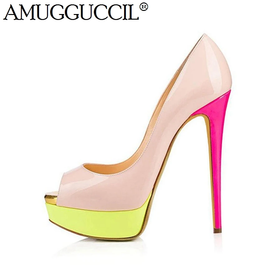

2021 New Plus Big Size 35-52 Pink Fashion Sexy High Heel Platform Party WeddingSpring Summer Female Lady Shoes Women Pumps D1255