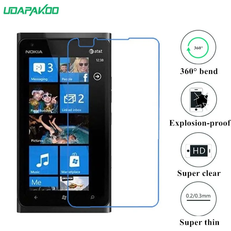 Прозрачная закаленная мягкая стеклянная пленка для Nokia Lumia 700 710 720 730 735 800 820 830 900 нано Взрывозащищенная стеклянная защитная пленка