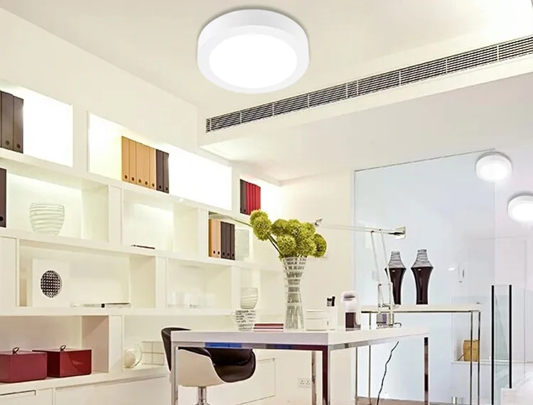 

20pcs NoCut ceiling Remote control color temperature 6w12w18w 24w Surface mounted led downlight square round SMD panel light