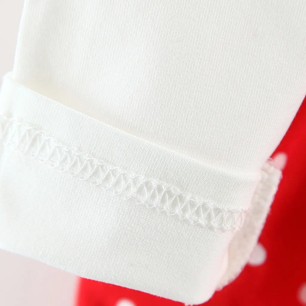 Одежда в горошек с длинными рукавами и ушками для маленьких девочек от 6 до 24