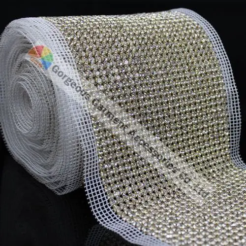 1 ярд 24 линии горный хрусталь торт сетка отделка Кристалл лента окантовка SS18 SS19 SS20