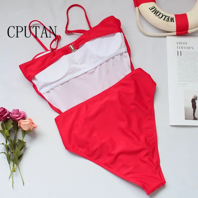 CPUTAN 2018 сексуальный купальник Для женщин купальники Одна деталь Холтер росту