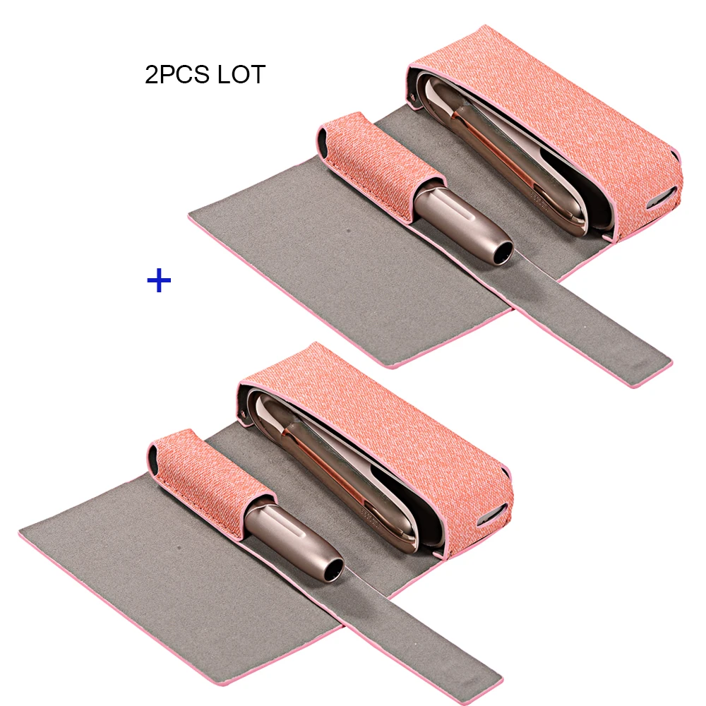 JINXINGCHENG 2 шт./партия 2 в 1 сумка чехол для iqos 3,0 чехол тканевый чехол Чехол кошелек чехол для iqos3 защитный чехол Аксессуары - Цвет: Розовый