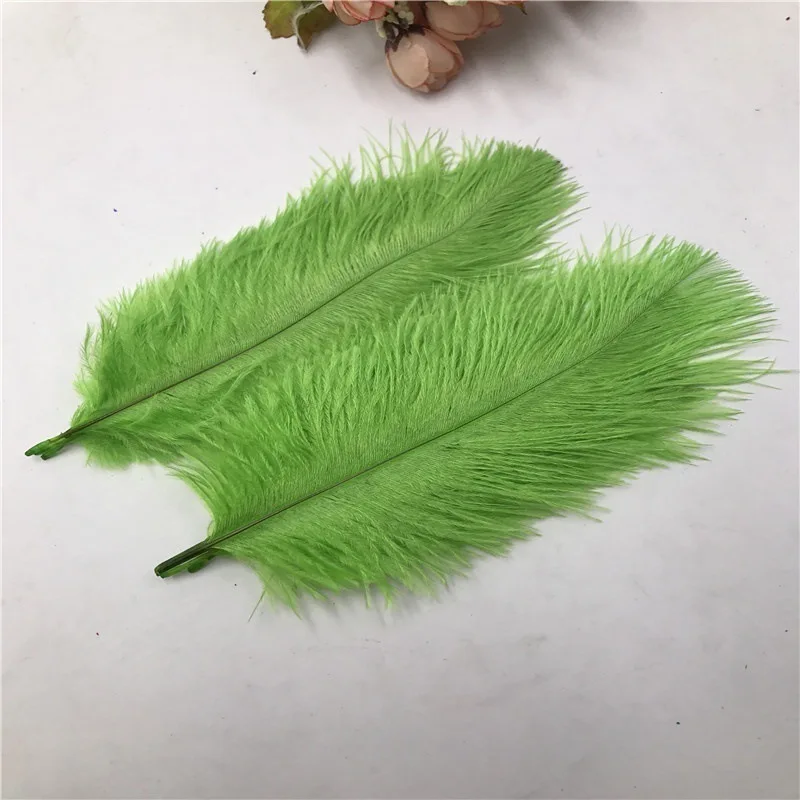 green Розовый 15-20 см перья день рождения страуса украшение свадьбы перо поставки белые фоны фото реквизит вечерние настенные украшения - Цвет: green