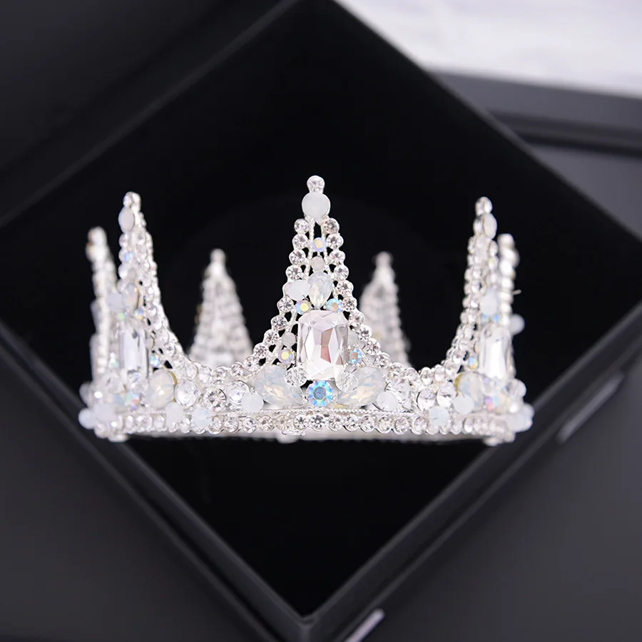 2018 корейский головной убор для невесты простая Корона красивая белая вода