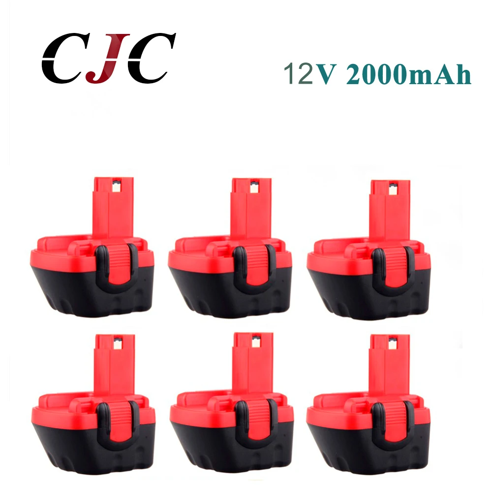 6 шт. Новый 12В Ni CD 2000 мАч сменный электроинструмент батарея для Bosch BAT043 2 607 335 692 22612