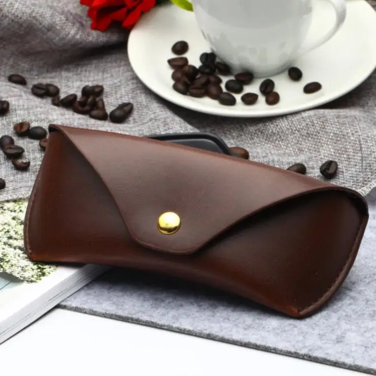 Портативный магнитный Чехол для очков в стиле ретро кожаный складной футляр