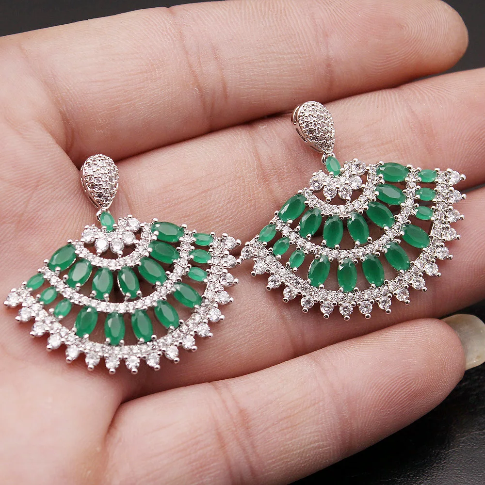 Женские серьги гвоздики из серебра 3/8 пробы с камнем талисманом|stud earrings sterling