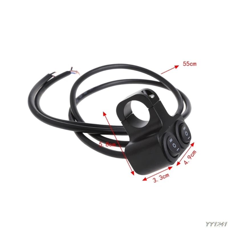 

Dual 22mm Motorcycle Handlebar High Low Beam Headlight Spot Light On Off Switch DC 12V Waterproof Light Switch- G6KC