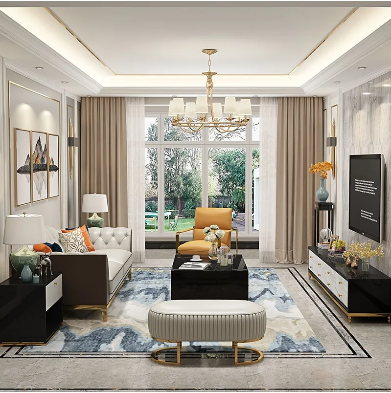 Набор стеганных диванов в гонконгском стиле|Диваны для гостиной| |