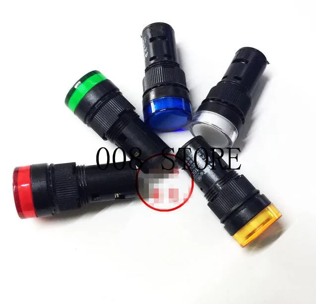 2pcs Pilot Lamp AD16-16C AC/DC 24V 12V 110V AC220V LED Power Indicator light 16mm Signal Panel Mount | Обустройство дома
